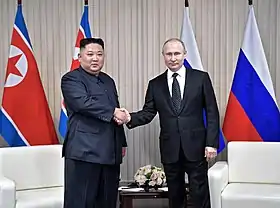 Kim Jong-un et Vladimir Poutine lors de la rencontre du 25 avril 2019.