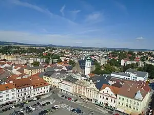 Klatovy ; place de la Paix.