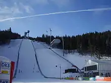 Un tremplin de saut à ski en Allemagne