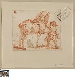 Garçon tenant un cheval, Bruges, musée Groeninge.