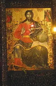 Christ pantocrator (1750), Athanas Zografi, iconostase du XVIIIe siècle.