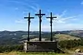 Les trois croix du Golgotha sur le Kreuzberg.