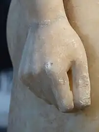 Détails de la main droite.