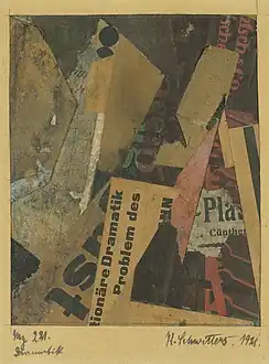 Kurt Schwitters, Mz 221. Dramatik, 1921, localisation inconnue.