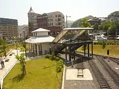 Mini-parc ferroviaire.