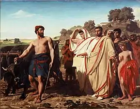 Cincinnatus recevant les députés du Sénat.Saint-Lô, musée des Beaux-Arts.