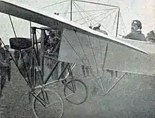 Léon Morane sur Blériot à la Semaine de Champagne de juillet 1910 (record de vitesse aérien)