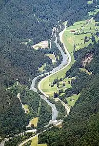 La Lütschine noire entre Zweilütschinen et Wilderswil.