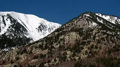 Panorama du paysage autour de L'Hospitalet-près-l'Andorre.