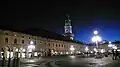 Vue nocturne de la Piazza Ducale