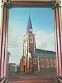 tableau représentant une église