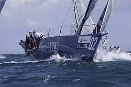 Le TP 52  Audi Azzurra pendant l'Audi MedCup 2011 à Cascais.