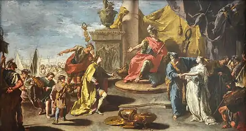La Continence de Scipion (1733)Giambattista Pittoni, Musée du Louvre