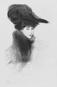 Portrait par Helleu en 1901.