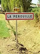 Le panneau d'entrée d’agglomération en 2016.