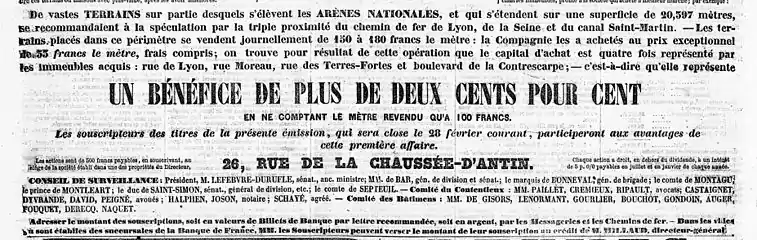 La Presse, 7 février 1855, p. 4.