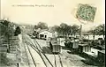 La gare au début du XXième siècle, bâtiment marchandises.