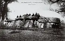 La Roche-aux-Fées au début du XXe siècle (carte postale).