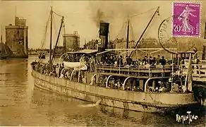 Tour de la Chaîne en cours de restauration, vers les années 1930.