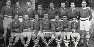 La Section paloise, demi-finaliste du championnat de France de rugby 1926-1927.