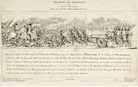 Bataille de Marignan, dessinée d'après le bas-relief de Primatice de Bologne, sur le mausolée de François Ier, à Saint-Denis ; estampe de Louis-Joseph Masquelier, d'après un dessin de Jean-Joseph Schmid.