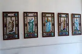 Cinq de la série des 12 apôtres par Léonard Limosin, 1547.