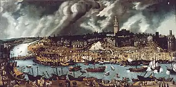 Peinture représentant Séville au XVIe siècle.