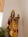 Représentation de Marie et de l'enfant Jésus dans la chapelle St-Nicolas.
