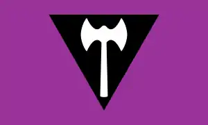 Drapeau lesbien utilisé dans les années 1990 et 2000.