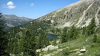 Lac de la Graveirette, dans le parc national du Mercantour.