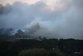Fumée des incendies le 15 octobre 2017 en Galice.