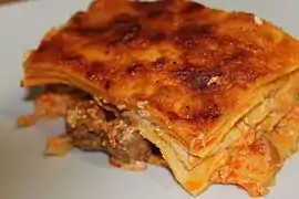 Lasagne de Naples, de la cuisine napolitaine.