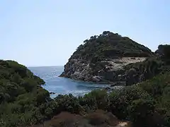 Calanque et pointe du Brégançonnet, au sud de Porquerolles.