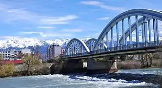 Le pont du Drac et le quartier Berriat.