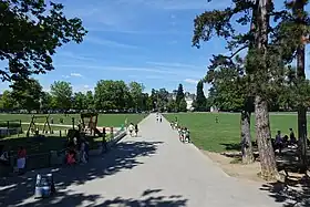 Vue sur le Pâquier d'Annecy datant de 2017.