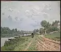 Le Pont à Villeneuve-la-Garenne par Alfred Sisley, 1872, Fogg Art Museum