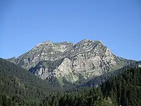 Vue du roc d'Enfer depuis le nord-ouest.