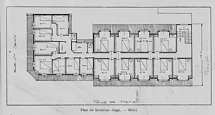 plan du troisième étage.