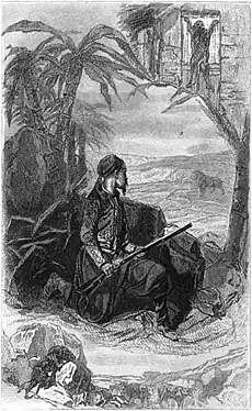 Le Tueur de lion (eau-forte, 1854).