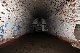 Le magasin à poudre de 66,5 tonnes de poudre noire.