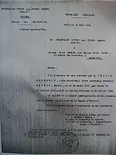 Certificat Légion Honneur Marius Méyère.