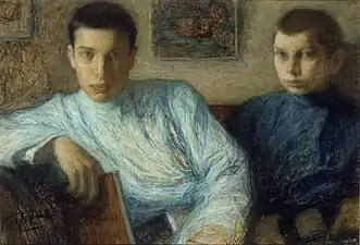 Les fils de l'auteur, Boris et Alexandre