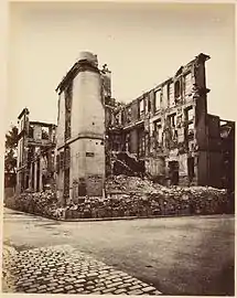 Bâtiments détruits en 1870-1871.