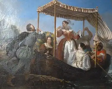 Les Adieux d’Henri IV à Gabrielle d’Estrées, Salon de 1842 (Nérac, château-musée Henri IV)