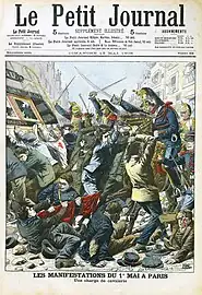 « Les manifestations du 1er mai à Paris. Une charge de cavalerie », Le Petit Journal, 13 mai 1906.