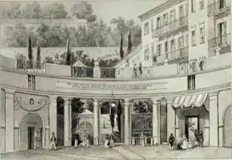 Les thermes de Passy au XIXe siècle.