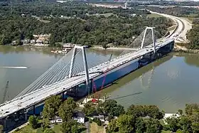 Vue aérienne du pont