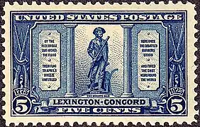 La statue reprise sur un timbre.