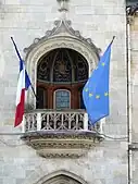 Le balcon de l'hôtel de ville.