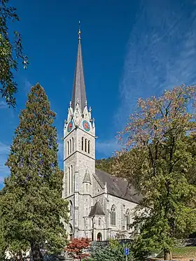 La cathédrale Saint-Florin à Vaduz.